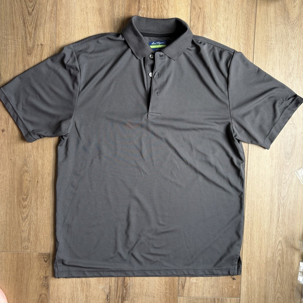Ben Hogan Men's Polo Shirt Size Large, Gray, Short Sleeve, Performance Golf